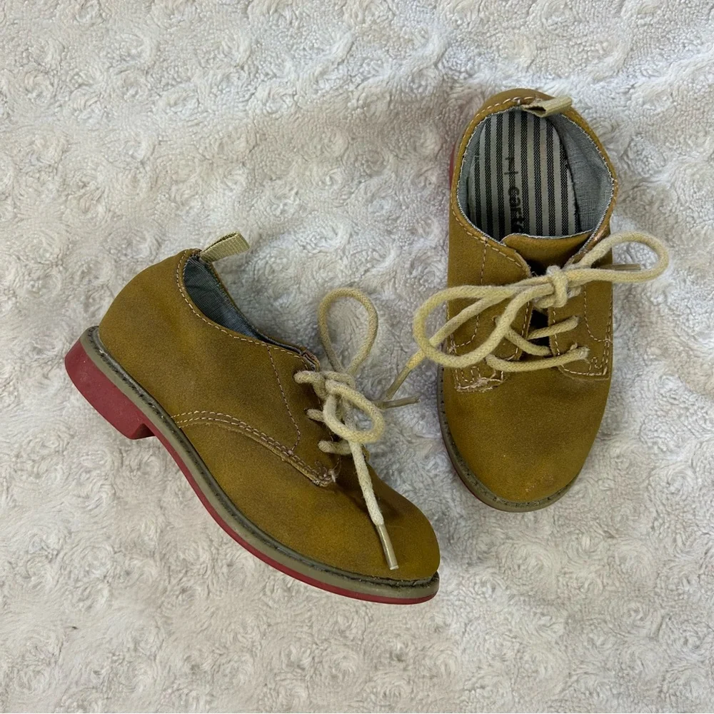Carter’s Loafers Toddler Boy Dress Shoes Tan Size 7